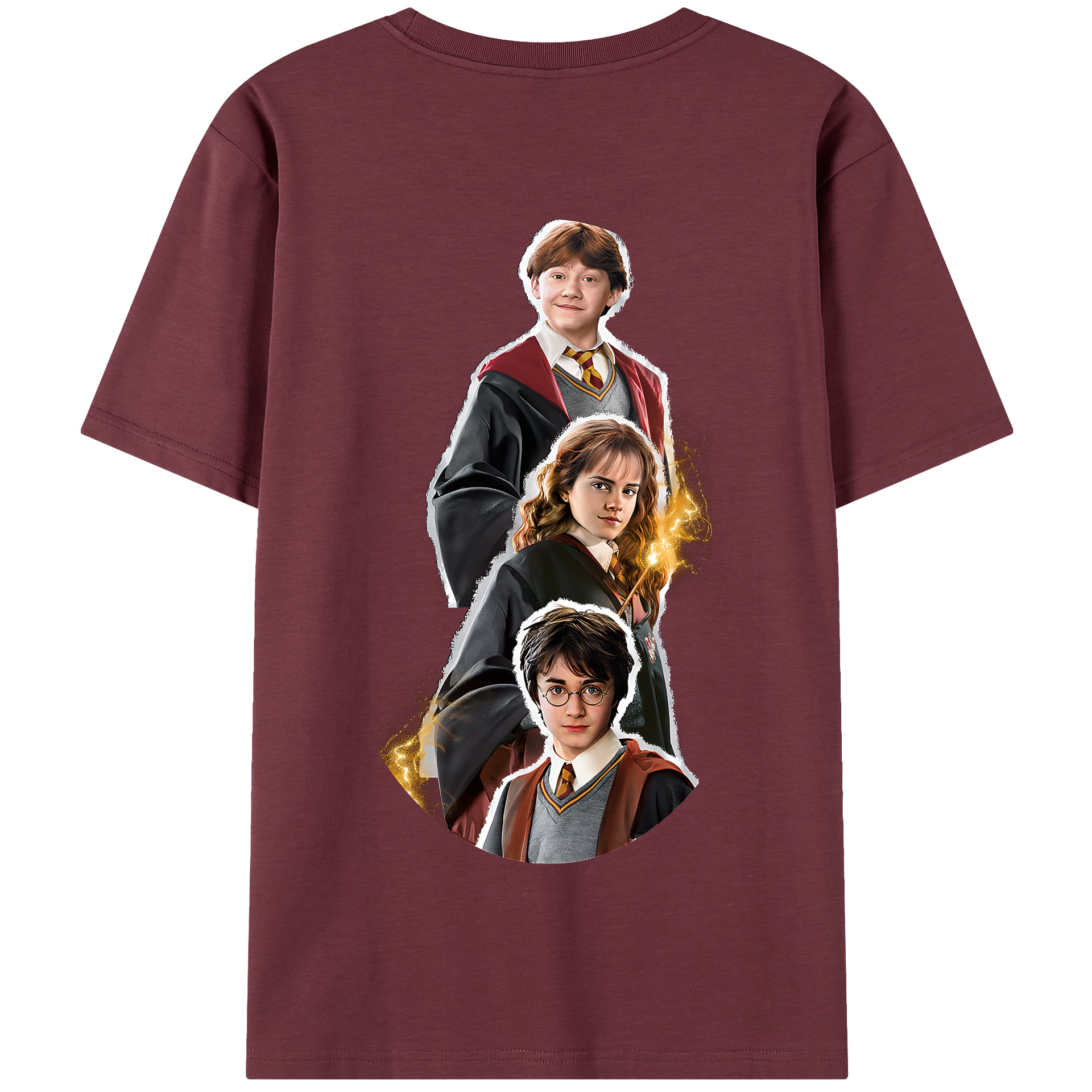 （画像用） Harry Potter ハリー・ポッターシリーズ 綿100％半袖Tシャツ（背面プリント）